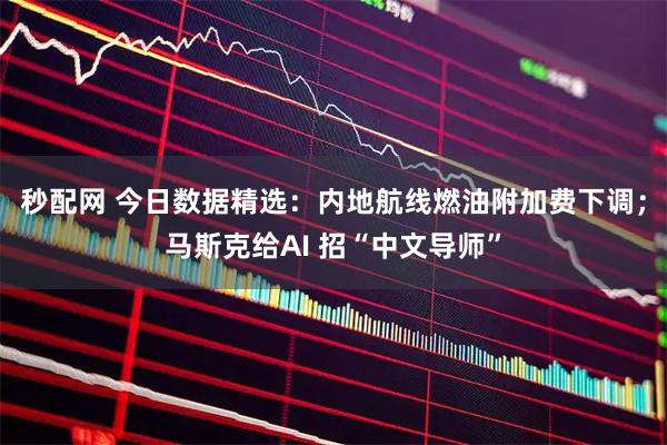 秒配网 今日数据精选：内地航线燃油附加费下调；马斯克给AI 招“中文导师”